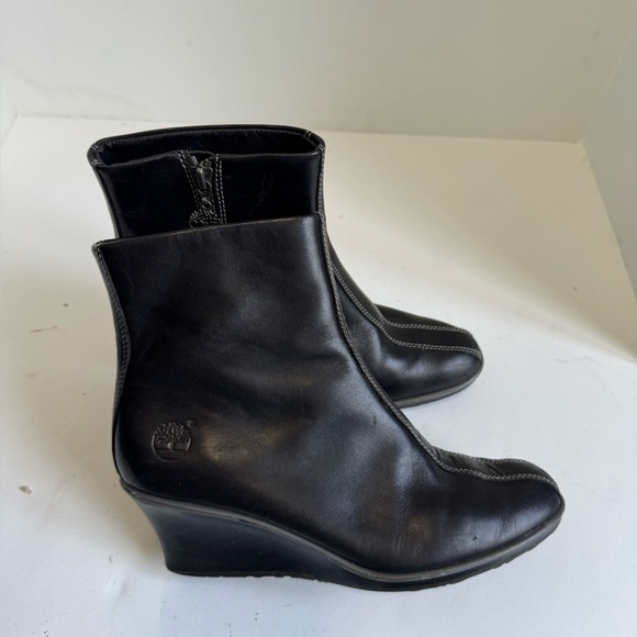 Timberland Ankle Boot Women Black Leather. Size 7.5M - Picture 10 of 16